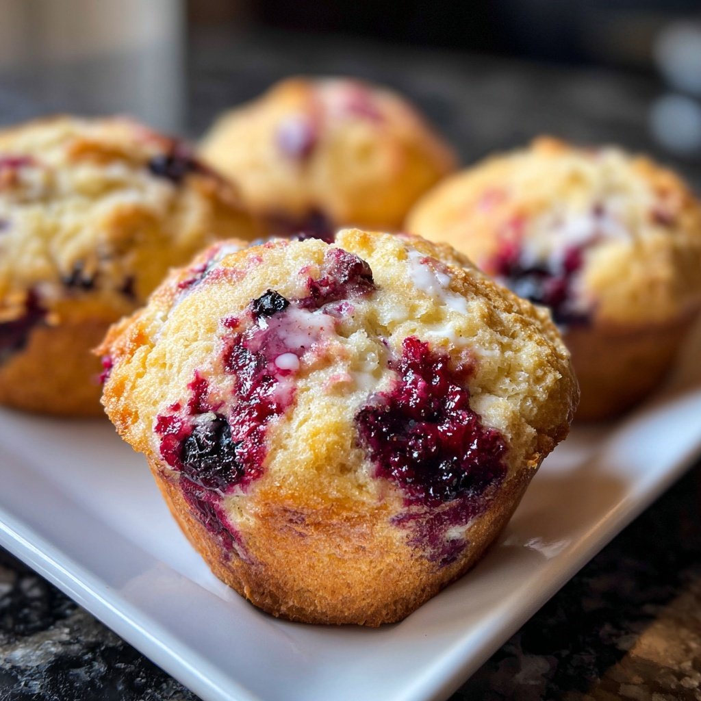 Muffins mit Beeren und Joghurt