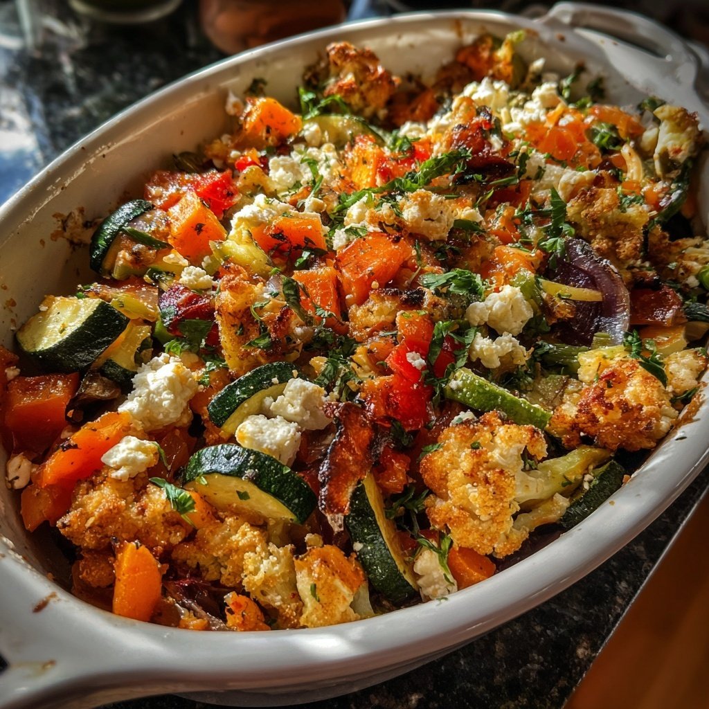 Gesund & Leicht Mediterrane Gemüsepfanne mit Feta