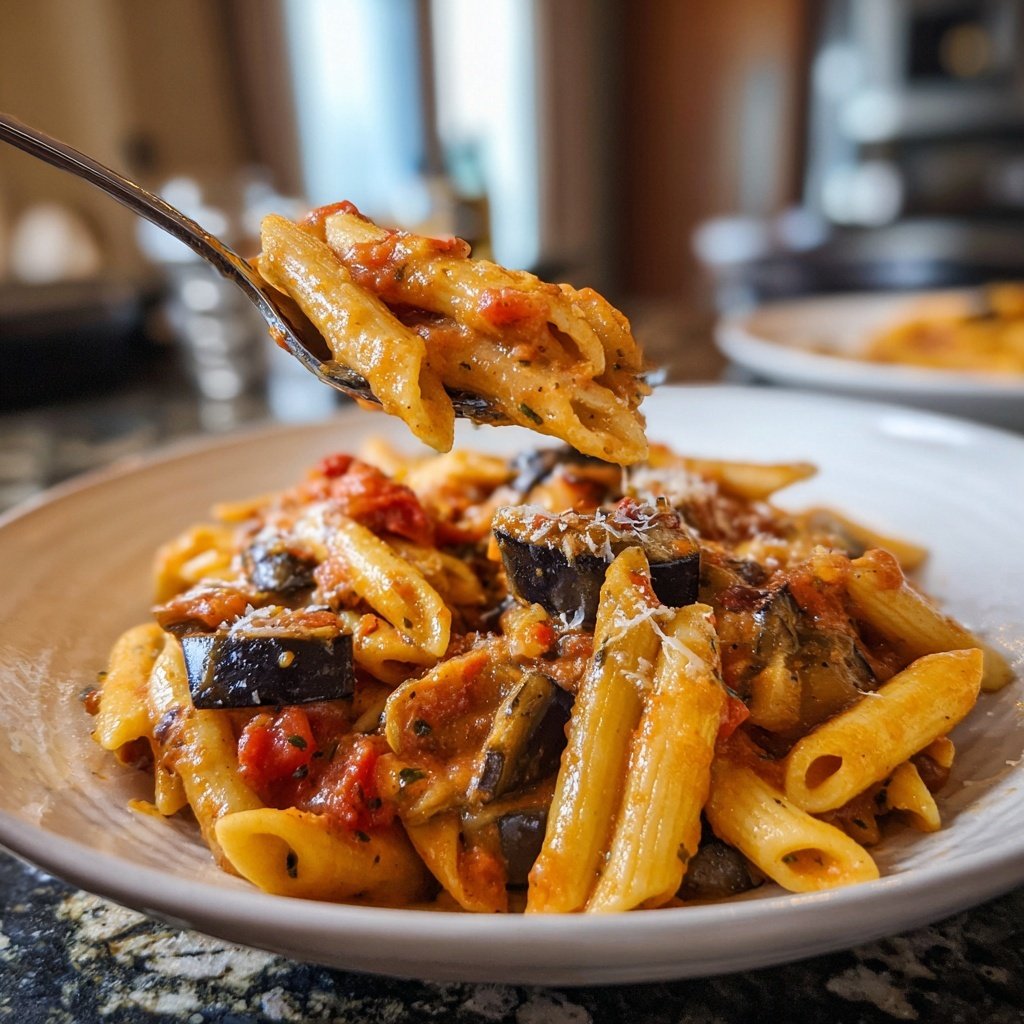Internationale Küche Italienische Pasta alla Norma