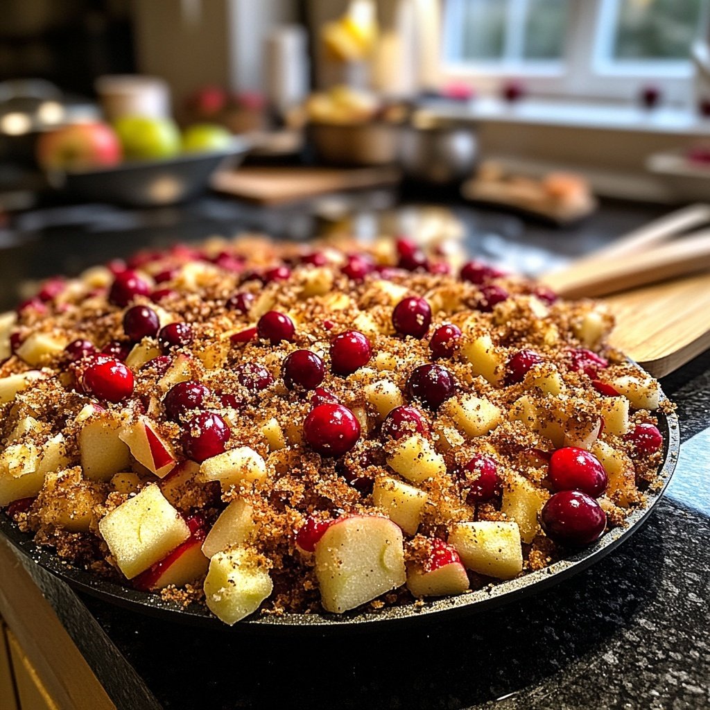 Traditionelle Cranberry-Apfel-Füllung