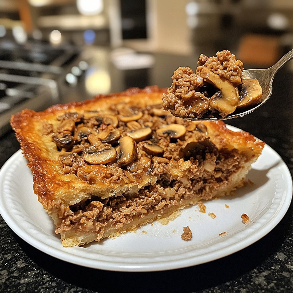 Hackfleisch Pfanne mit Champignons