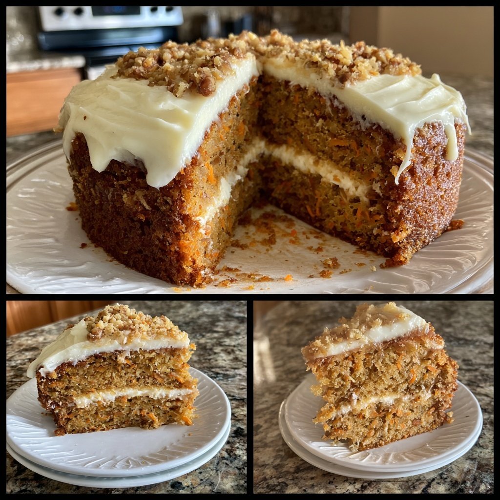 Karottenkuchen Mit Frischkäse Füllung