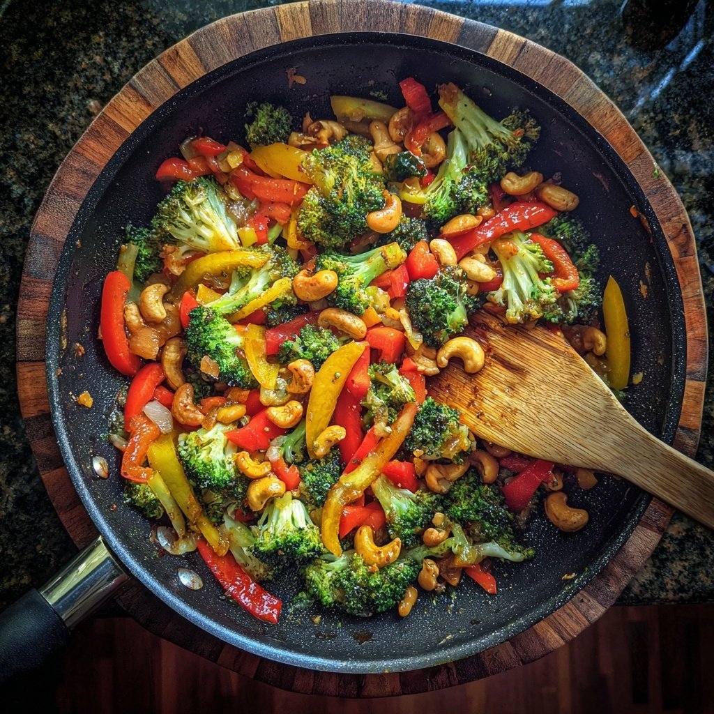 Brokkoli Cashew Wok Pfanne